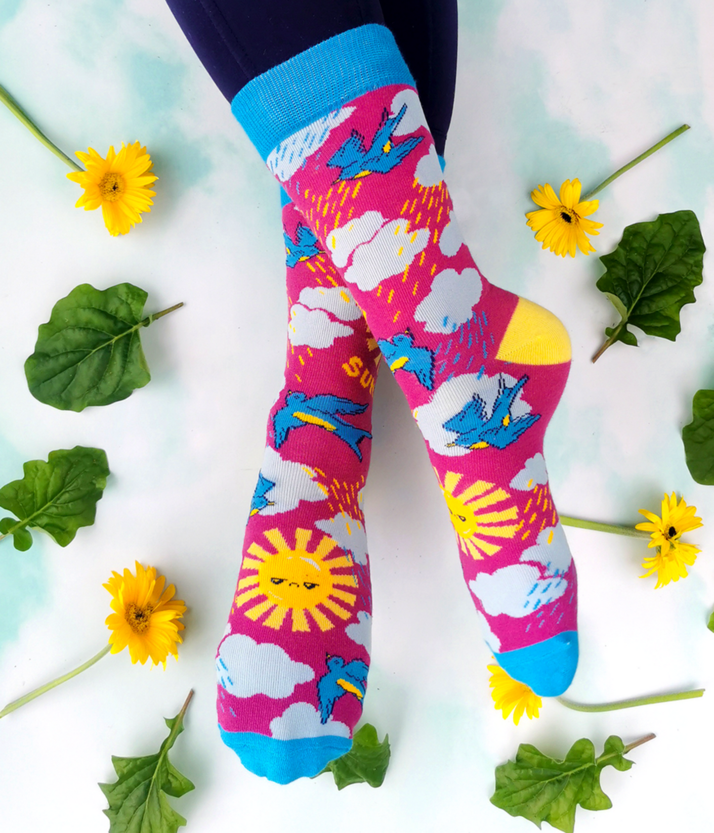 Uptown Sox Ltd. Women's Ray of Sunshine Socks - Sizes 6-10