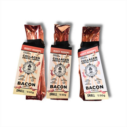 Wag & Bright Supply Co. Mighty Marrows Bacon Collagen Dental Chew Large