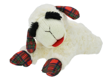 Multipet Holiday Red Plaid Lamb Chop Dog Toy