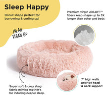 Best Friends by Sheri Cotton Candy Donut Bed in Shag Fur 23" x 23"