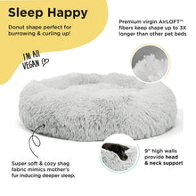 Best Friends by Sheri Medium - Frost Donut Bed in Shag Fur 30 x 30