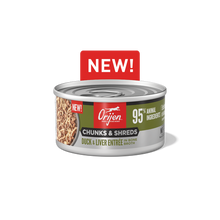 Orijen Duck & Liver Chunks & Shreds Wet Cat Food 5.5oz