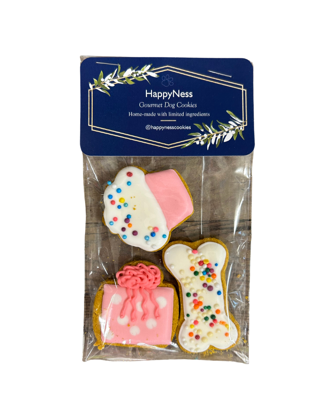 HappyNess Birthday 3 Pack HappyBites Gourmet Dog Cookies