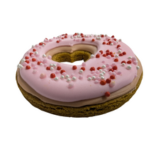 HappyNess Pink Sprinkle Heart Donut Gourmet Dog Cookie