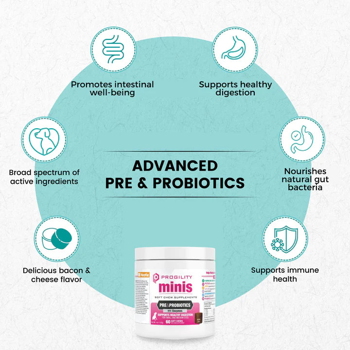 Progility Pre + Pro Biotics with Enzymes for Dogs