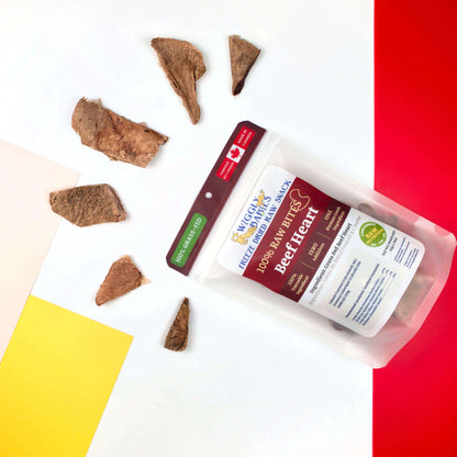 Wiggly Babies🍁 Raw Bites Freeze Dried Grass-Fed Beef Heart Treats 50g