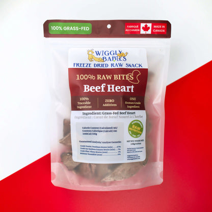 Wiggly Babies🍁 Raw Bites Freeze Dried Grass-Fed Beef Heart Treats 50g