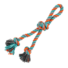 Bud'Z Orange & Blue Double Rope Toy with 3 Knots