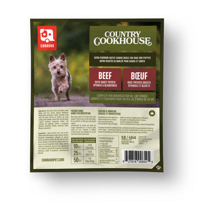 Caravan Country Cookhouse Gently Cooked Beef for Dogs 1LB