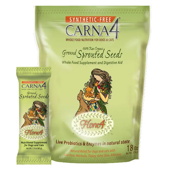 Flora4 Original Ground Sprouted Seeds Whole Food Supplement and Digestive Aid for Cats and Dogs 510g