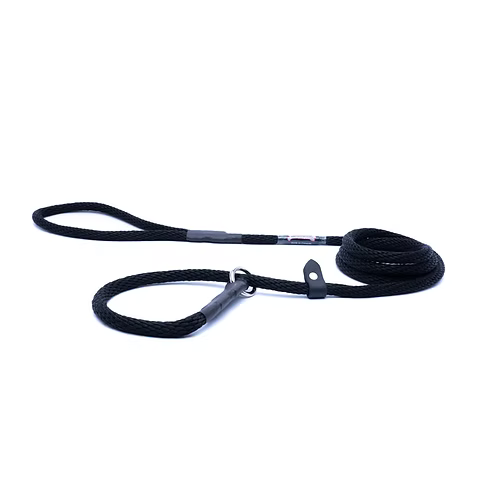 Black 1/4" x 6' Smoochy Poochy Slip Lead with Safety