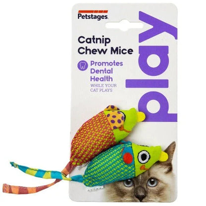 Petstages Catnip Dental Health Chew Mice 2pk