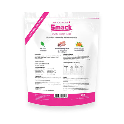 Smack Chunky Chicken Raw Dehydrated Super Food for Dogs