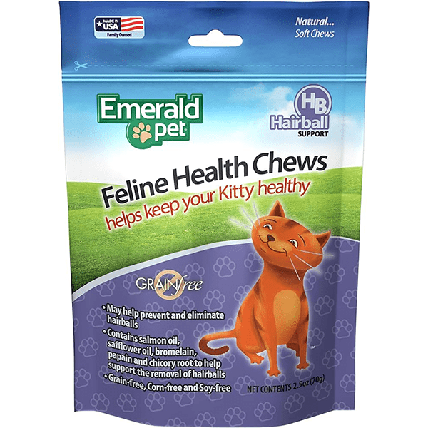 Emerald Pet Hairball Support Feline Health Chews 2.5oz