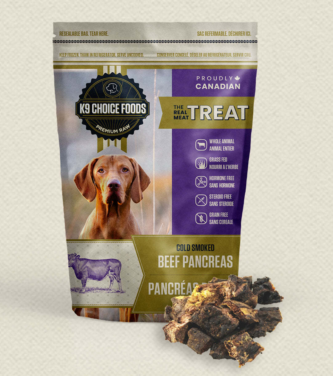 K9 Choice Real Meat Treats Cold Smoked Pancreas 227g