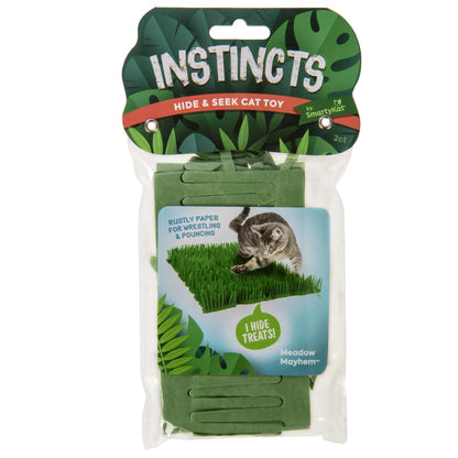 Smaryt Kat Meadow Mayhem Paper Grass Hide and Seek Cat Mat Toy, Set of 2