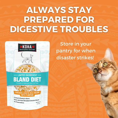 Koha Bland Diet Chicken & White Rice with Pumpkin for Cats 2.8oz