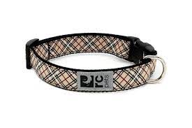 RC Pets Petite Tan Tartan 1/2" Clip Collar