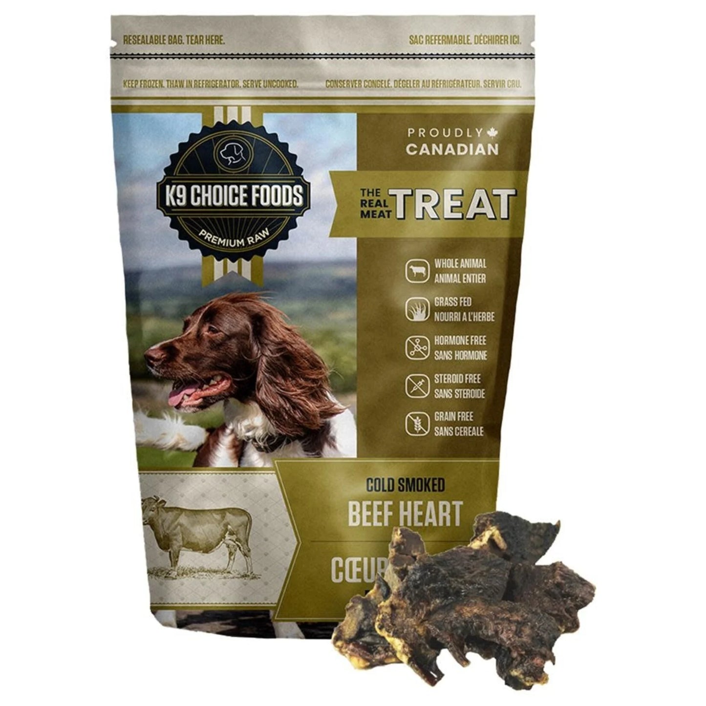 K9 Choice Smoked Beef Heart Meat Treats 227g