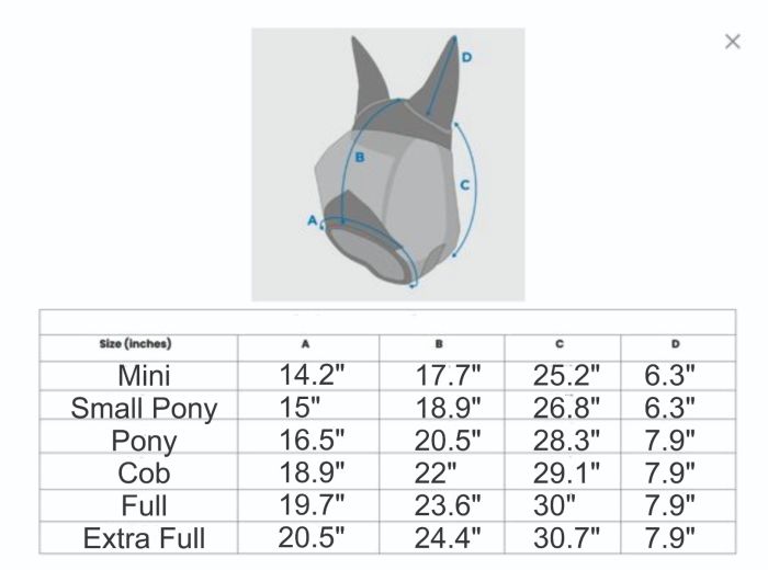 Canadian Horsewear 🍁Donkey/Mule Lycra Fly Mask