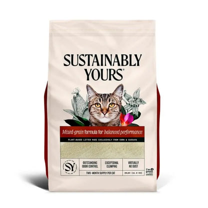 Sustainably Yours Mixed Grain Litter for Multiple Cats