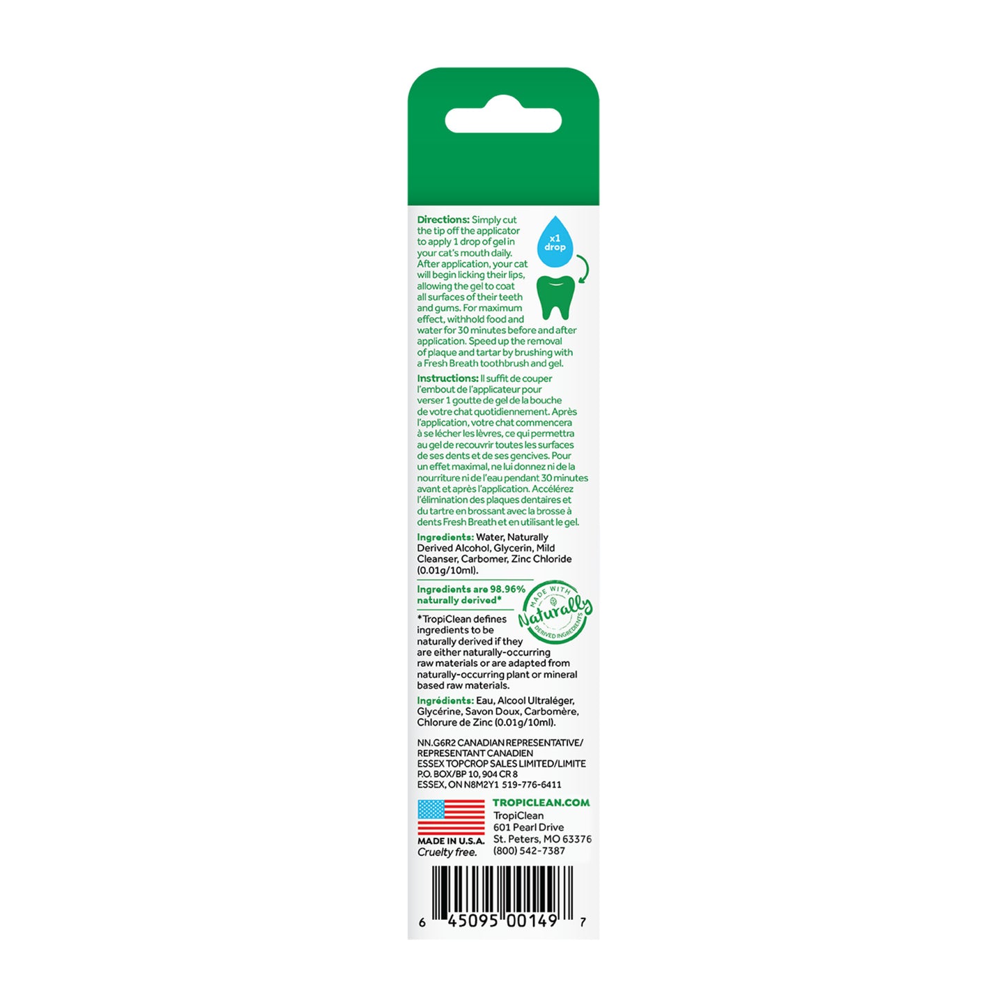 Tropiclean Fresh Breath Oral Care Gel for Cats