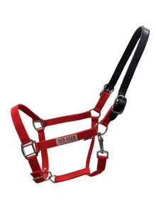 Ger-Ryan Red Nylon Halter with Leather Breakaway