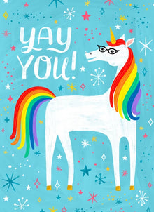 Tree Free Yay You Unicorn Blank Card